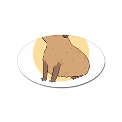 Capybara T- Shirt Cute Gentlemen Capybara T- Shirt Yoga Reflexion Pose T- Shirtyoga Reflexion Pose T- Shirt Sticker (oval) by hizuto