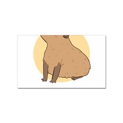 Capybara T- Shirt Cute Gentlemen Capybara T- Shirt Yoga Reflexion Pose T- Shirtyoga Reflexion Pose T- Shirt Sticker Rectangular (100 Pack) by hizuto