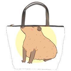 Capybara T- Shirt Cute Gentlemen Capybara T- Shirt Yoga Reflexion Pose T- Shirtyoga Reflexion Pose T- Shirt Bucket Bag by hizuto