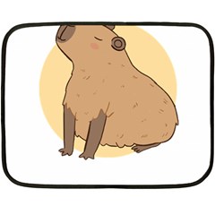 Capybara T- Shirt Cute Gentlemen Capybara T- Shirt Yoga Reflexion Pose T- Shirtyoga Reflexion Pose T- Shirt Two Sides Fleece Blanket (mini) by hizuto