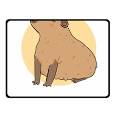 Capybara T- Shirt Cute Gentlemen Capybara T- Shirt Yoga Reflexion Pose T- Shirtyoga Reflexion Pose T- Shirt Fleece Blanket (small) by hizuto