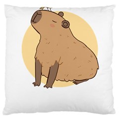 Capybara T- Shirt Cute Gentlemen Capybara T- Shirt Yoga Reflexion Pose T- Shirtyoga Reflexion Pose T- Shirt Large Cushion Case (one Side) by hizuto