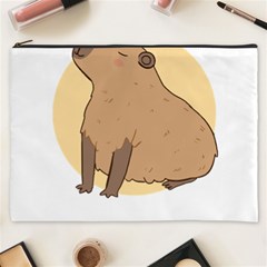 Capybara T- Shirt Cute Gentlemen Capybara T- Shirt Yoga Reflexion Pose T- Shirtyoga Reflexion Pose T- Shirt Cosmetic Bag (xxxl) by hizuto