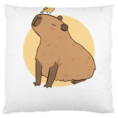 Capybara T- Shirt Cute Gentlemen Capybara T- Shirt Yoga Reflexion Pose T- Shirtyoga Reflexion Pose T- Shirt Standard Premium Plush Fleece Cushion Case (two Sides) by hizuto