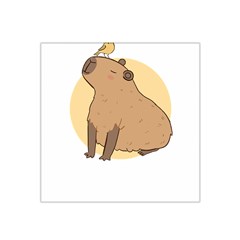 Capybara T- Shirt Cute Gentlemen Capybara T- Shirt Yoga Reflexion Pose T- Shirtyoga Reflexion Pose T- Shirt Satin Bandana Scarf 22  X 22  by hizuto