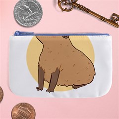 Capybara T- Shirt Cute Gentlemen Capybara T- Shirt Yoga Reflexion Pose T- Shirtyoga Reflexion Pose T- Shirt Large Coin Purse by hizuto