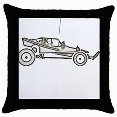 Vintage Rc Cars T- Shirt Grunge Vintage Modelcar Classic Rc Buggy Racing Cars Addict T- Shirt Throw Pillow Case (black) by ZUXUMI