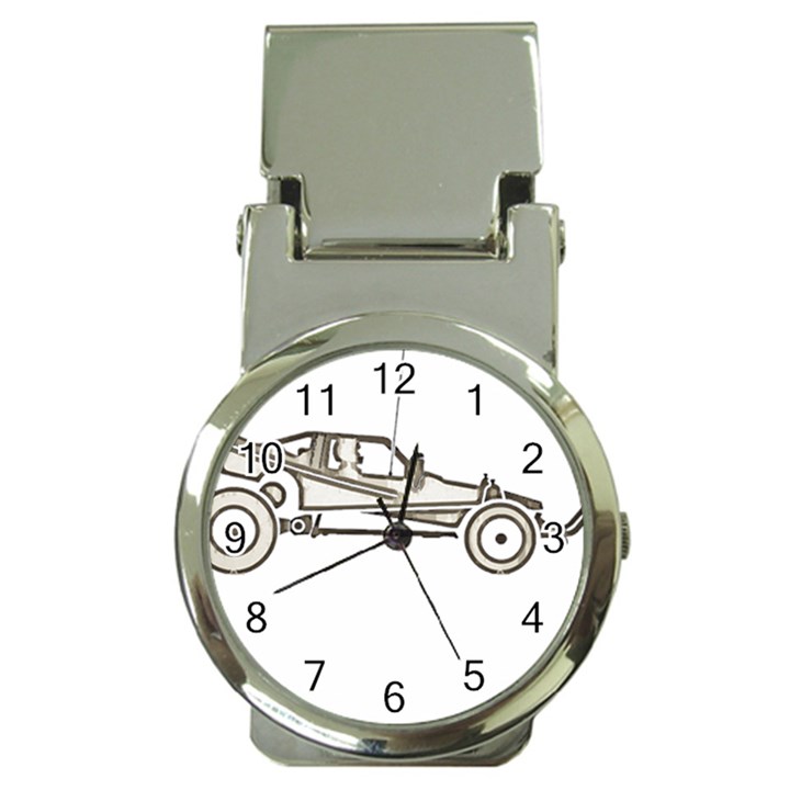 Vintage Rc Cars T- Shirt Grunge Vintage Modelcar Classic Rc Buggy Racing Cars Addict T- Shirt Money Clip Watches