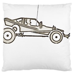 Vintage Rc Cars T- Shirt Grunge Vintage Modelcar Classic Rc Buggy Racing Cars Addict T- Shirt Large Cushion Case (one Side) by ZUXUMI