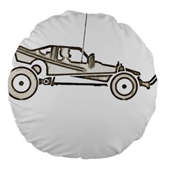 Vintage Rc Cars T- Shirt Grunge Vintage Modelcar Classic Rc Buggy Racing Cars Addict T- Shirt Large 18  Premium Round Cushions by ZUXUMI