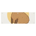 Capybara T- Shirt Cute Gentlemen Capybara T- Shirt Yoga Reflexion Pose T- Shirtyoga Reflexion Pose T- Shirt Banner and Sign 6  x 2  Front