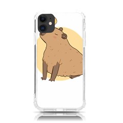 Capybara T- Shirt Cute Gentlemen Capybara T- Shirt Yoga Reflexion Pose T- Shirtyoga Reflexion Pose T- Shirt Iphone 11 Tpu Uv Print Case by hizuto