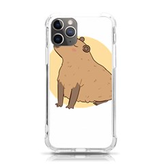 Capybara T- Shirt Cute Gentlemen Capybara T- Shirt Yoga Reflexion Pose T- Shirtyoga Reflexion Pose T- Shirt Iphone 11 Pro 5 8 Inch Tpu Uv Print Case by hizuto