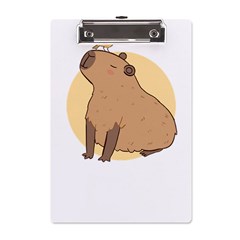 Capybara T- Shirt Cute Gentlemen Capybara T- Shirt Yoga Reflexion Pose T- Shirtyoga Reflexion Pose T- Shirt A5 Acrylic Clipboard by hizuto