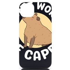 Capybara T- Shirt Cute Gentlemen Capybara T- Shirt Yoga Reflexion Pose T- Shirtyoga Reflexion Pose T- Shirt Iphone 14 Plus Black Uv Print Case by hizuto