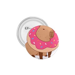 Capybara T- Shirt Cute Gentlemen Capybara T- Shirt Yoga Reflexion Pose T- Shirtyoga Reflexion Pose T- Shirt 1 75  Buttons by hizuto