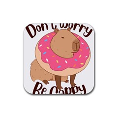 Capybara T- Shirt Cute Gentlemen Capybara T- Shirt Yoga Reflexion Pose T- Shirtyoga Reflexion Pose T- Shirt Rubber Coaster (square) by hizuto