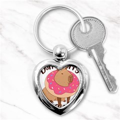 Capybara T- Shirt Cute Gentlemen Capybara T- Shirt Yoga Reflexion Pose T- Shirtyoga Reflexion Pose T- Shirt Key Chain (heart) by hizuto