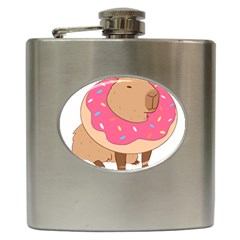 Capybara T- Shirt Cute Gentlemen Capybara T- Shirt Yoga Reflexion Pose T- Shirtyoga Reflexion Pose T- Shirt Hip Flask (6 Oz)