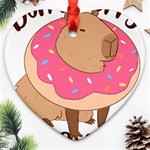 Capybara T- Shirt Cute Gentlemen Capybara T- Shirt Yoga Reflexion Pose T- Shirtyoga Reflexion Pose T- Shirt Heart Ornament (Two Sides) Front