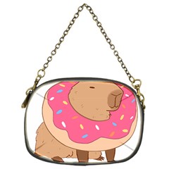 Capybara T- Shirt Cute Gentlemen Capybara T- Shirt Yoga Reflexion Pose T- Shirtyoga Reflexion Pose T- Shirt Chain Purse (one Side) by hizuto