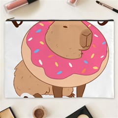 Capybara T- Shirt Cute Gentlemen Capybara T- Shirt Yoga Reflexion Pose T- Shirtyoga Reflexion Pose T- Shirt Cosmetic Bag (xxxl) by hizuto