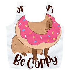 Capybara T- Shirt Cute Gentlemen Capybara T- Shirt Yoga Reflexion Pose T- Shirtyoga Reflexion Pose T- Shirt Full Print Recycle Bag (xl) by hizuto