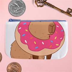 Capybara T- Shirt Cute Gentlemen Capybara T- Shirt Yoga Reflexion Pose T- Shirtyoga Reflexion Pose T- Shirt Large Coin Purse by hizuto