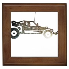 Vintage Rc Cars T- Shirt Vintage Modelcar Classic Rc Buggy Racing Cars Addict T- Shirt (1) Framed Tile by ZUXUMI