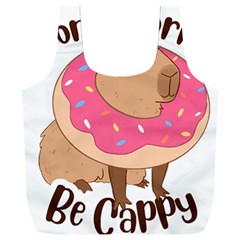 Capybara T- Shirt Cute Gentlemen Capybara T- Shirt Yoga Reflexion Pose T- Shirtyoga Reflexion Pose T- Shirt Full Print Recycle Bag (xxxl) by hizuto