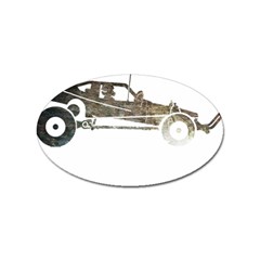 Vintage Rc Cars T- Shirt Vintage Modelcar Classic Rc Buggy Racing Cars Addict T- Shirt (1) Sticker Oval (10 Pack) by ZUXUMI