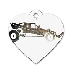 Vintage Rc Cars T- Shirt Vintage Modelcar Classic Rc Buggy Racing Cars Addict T- Shirt (1) Dog Tag Heart (one Side) by ZUXUMI