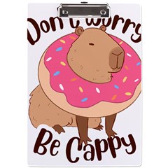 Capybara T- Shirt Cute Gentlemen Capybara T- Shirt Yoga Reflexion Pose T- Shirtyoga Reflexion Pose T- Shirt A4 Acrylic Clipboard by hizuto