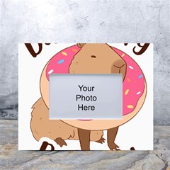 Capybara T- Shirt Cute Gentlemen Capybara T- Shirt Yoga Reflexion Pose T- Shirtyoga Reflexion Pose T- Shirt White Tabletop Photo Frame 4 x6 