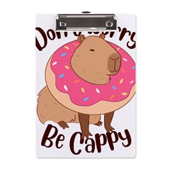 Capybara T- Shirt Cute Gentlemen Capybara T- Shirt Yoga Reflexion Pose T- Shirtyoga Reflexion Pose T- Shirt A5 Acrylic Clipboard by hizuto