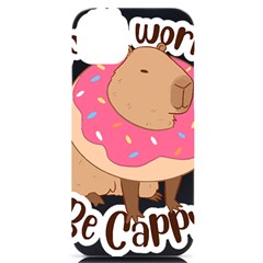 Capybara T- Shirt Cute Gentlemen Capybara T- Shirt Yoga Reflexion Pose T- Shirtyoga Reflexion Pose T- Shirt Iphone 14 Plus Black Uv Print Case by hizuto