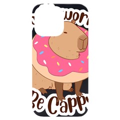 Capybara T- Shirt Cute Gentlemen Capybara T- Shirt Yoga Reflexion Pose T- Shirtyoga Reflexion Pose T- Shirt Iphone 14 Pro Max Black Uv Print Case by hizuto