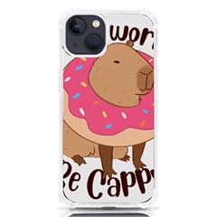 Capybara T- Shirt Cute Gentlemen Capybara T- Shirt Yoga Reflexion Pose T- Shirtyoga Reflexion Pose T- Shirt Iphone 13 Tpu Uv Print Case by hizuto