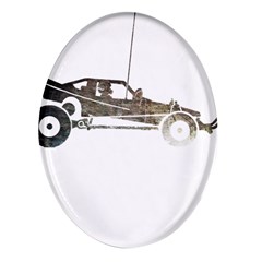 Vintage Rc Cars T- Shirt Vintage Modelcar Classic Rc Buggy Racing Cars Addict T- Shirt (1) Oval Glass Fridge Magnet (4 Pack)