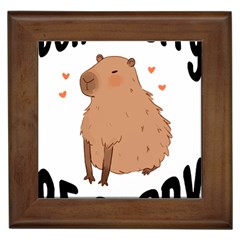 Capybara T- Shirt Cute Gentlemen Capybara T- Shirt Yoga Reflexion Pose T- Shirtyoga Reflexion Pose T- Shirt Framed Tile by hizuto