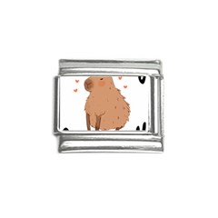 Capybara T- Shirt Cute Gentlemen Capybara T- Shirt Yoga Reflexion Pose T- Shirtyoga Reflexion Pose T- Shirt Italian Charm (9mm) by hizuto