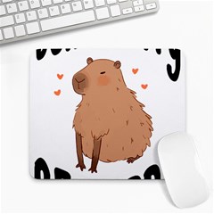 Capybara T- Shirt Cute Gentlemen Capybara T- Shirt Yoga Reflexion Pose T- Shirtyoga Reflexion Pose T- Shirt Large Mousepad by hizuto