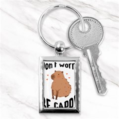 Capybara T- Shirt Cute Gentlemen Capybara T- Shirt Yoga Reflexion Pose T- Shirtyoga Reflexion Pose T- Shirt Key Chain (rectangle) by hizuto