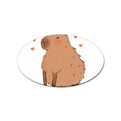 Capybara T- Shirt Cute Gentlemen Capybara T- Shirt Yoga Reflexion Pose T- Shirtyoga Reflexion Pose T- Shirt Sticker (oval) by hizuto