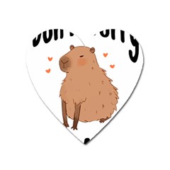 Capybara T- Shirt Cute Gentlemen Capybara T- Shirt Yoga Reflexion Pose T- Shirtyoga Reflexion Pose T- Shirt Heart Magnet by hizuto