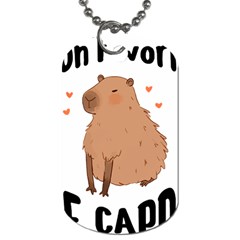 Capybara T- Shirt Cute Gentlemen Capybara T- Shirt Yoga Reflexion Pose T- Shirtyoga Reflexion Pose T- Shirt Dog Tag (one Side) by hizuto