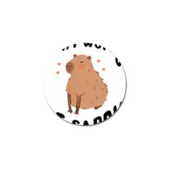 Capybara T- Shirt Cute Gentlemen Capybara T- Shirt Yoga Reflexion Pose T- Shirtyoga Reflexion Pose T- Shirt Golf Ball Marker by hizuto