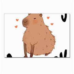 Capybara T- Shirt Cute Gentlemen Capybara T- Shirt Yoga Reflexion Pose T- Shirtyoga Reflexion Pose T- Shirt Postcards 5  X 7  (pkg Of 10) by hizuto