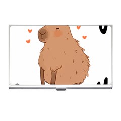 Capybara T- Shirt Cute Gentlemen Capybara T- Shirt Yoga Reflexion Pose T- Shirtyoga Reflexion Pose T- Shirt Business Card Holder by hizuto