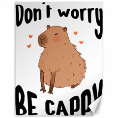 Capybara T- Shirt Cute Gentlemen Capybara T- Shirt Yoga Reflexion Pose T- Shirtyoga Reflexion Pose T- Shirt Canvas 12  X 16  by hizuto